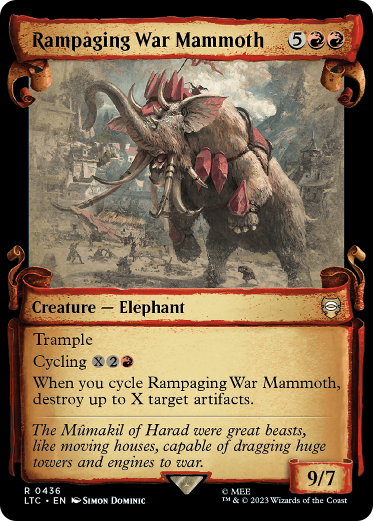 Rampaging War Mammoth (Showcase Scrolls) (Showcase) (436) - Tales of Middle-earth Commander