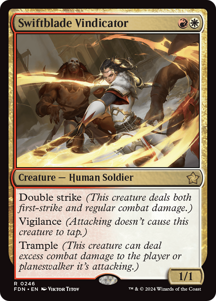 Swiftblade Vindicator (246) Foil - Foundations