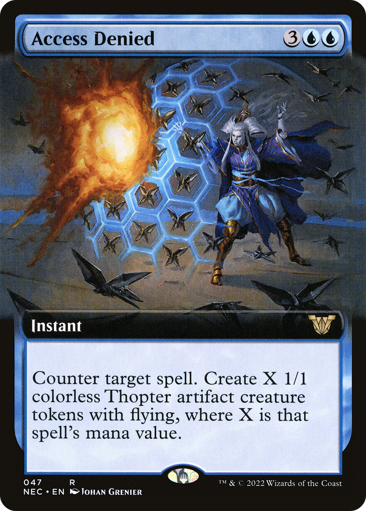 Access Denied (Extended Art) (047) - Neon Dynasty Commander
