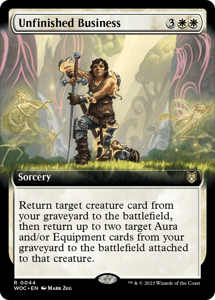 Unfinished Business (Extended Art) (044) - Wilds of Eldraine Commander
