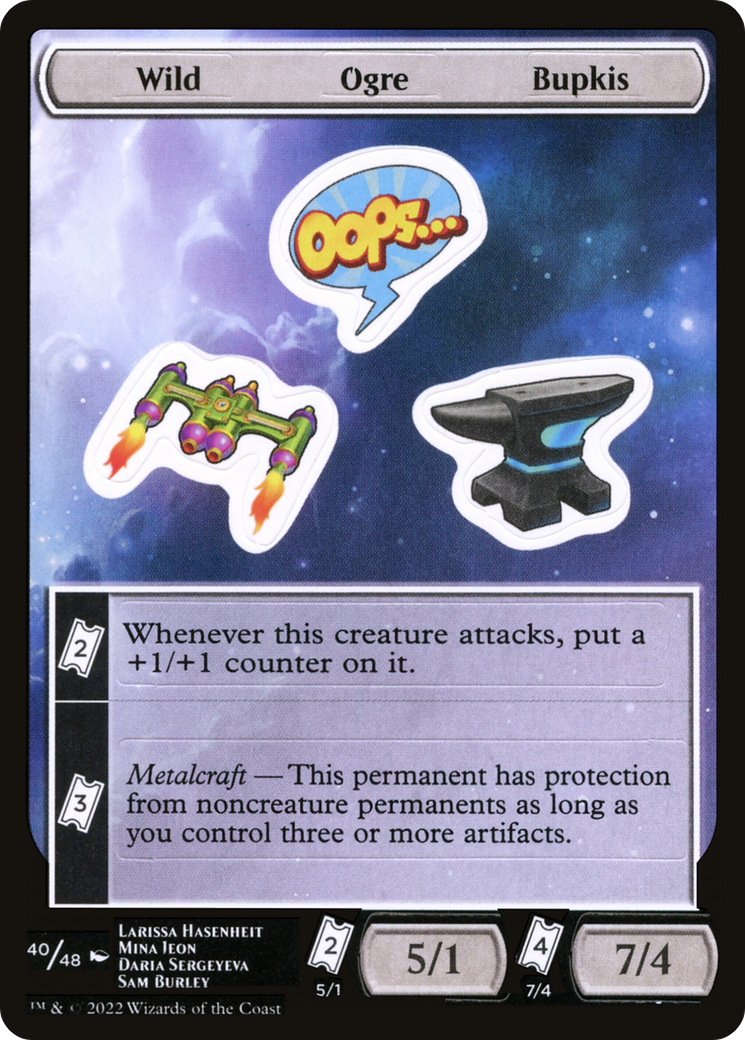 Wild Ogre Bupkis (040) - Unfinity Sticker Sheets