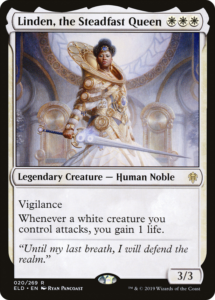Linden, the Steadfast Queen (020) Foil - Throne of Eldraine