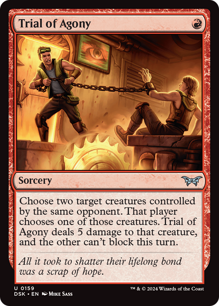 Trial of Agony (159) Foil - Duskmourn: House of Horror