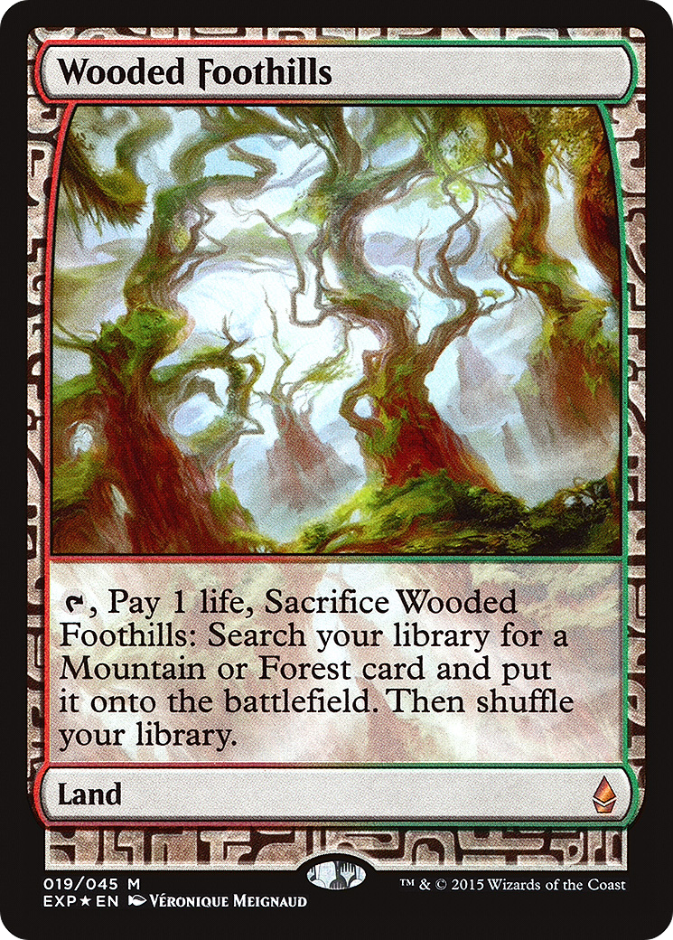 Wooded Foothills (019) Foil - Zendikar Expeditions