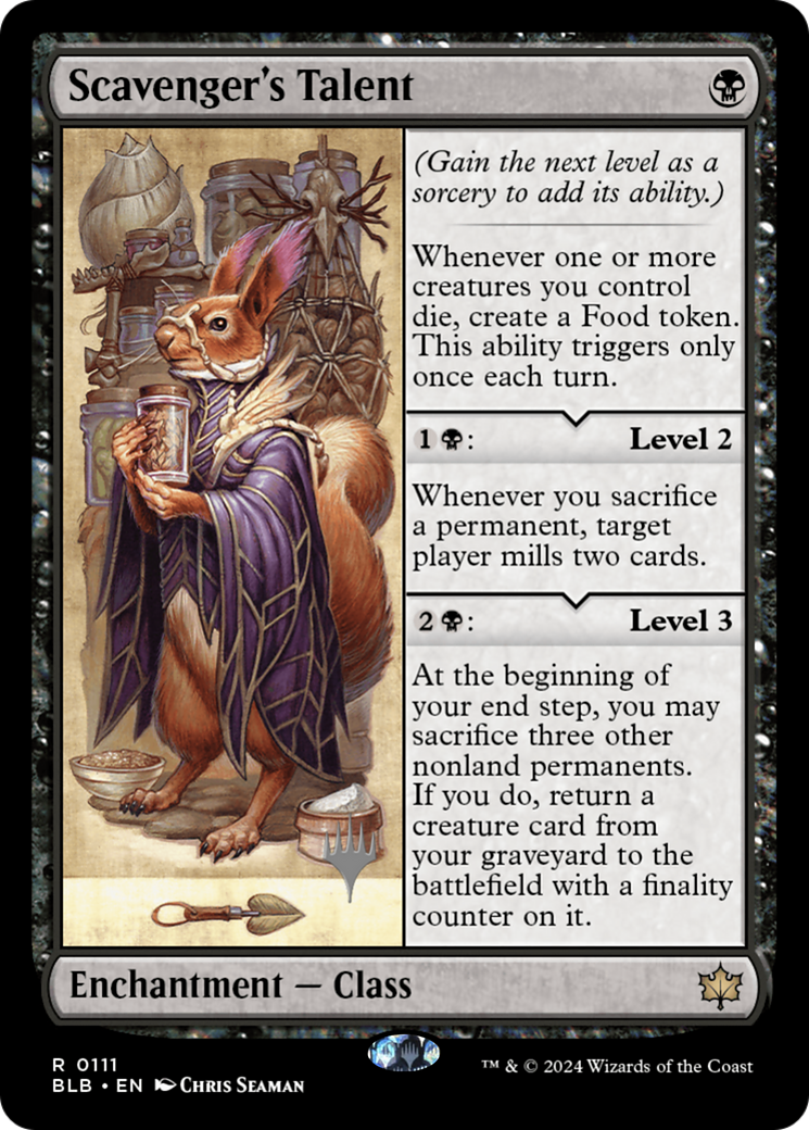 Scavenger's Talent (111) - Bloomburrow Promos