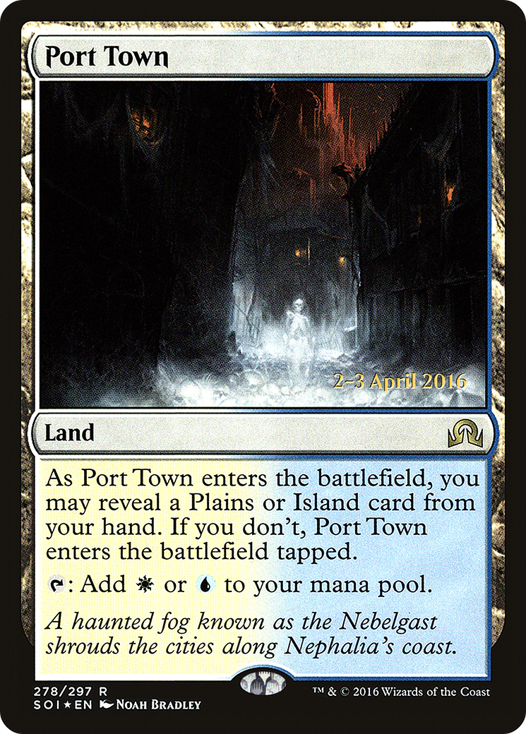 Port Town (278s) Foil - Shadows over Innistrad Promos
