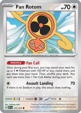 Fan Rotom (171) Reverse Holofoil - Ascended Heroes