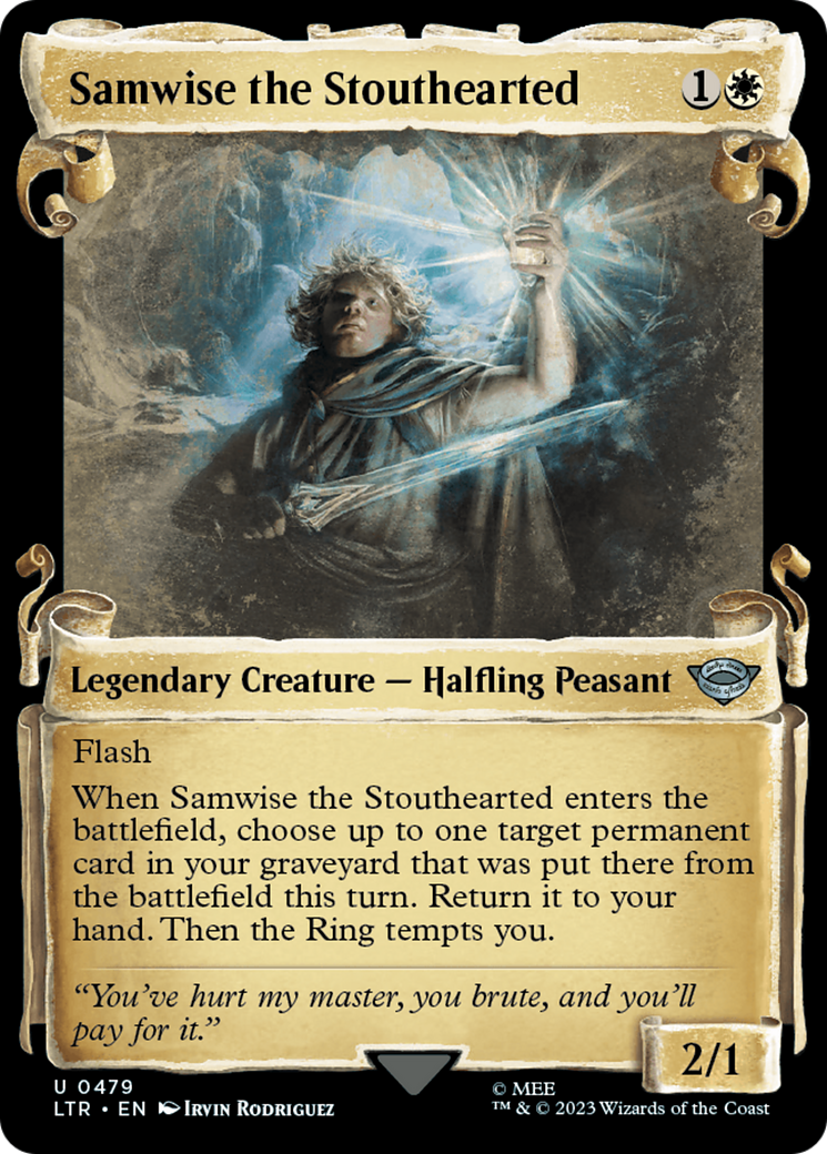 Samwise the Stouthearted (Showcase Scrolls) (Showcase) (479) Foil - The Lord of the Rings: Tales of Middle-earth