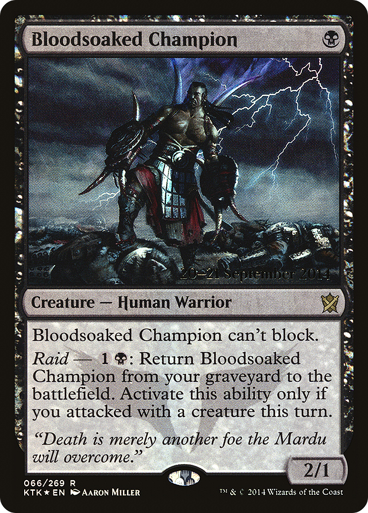 Bloodsoaked Champion (66s) Foil - Khans of Tarkir Promos