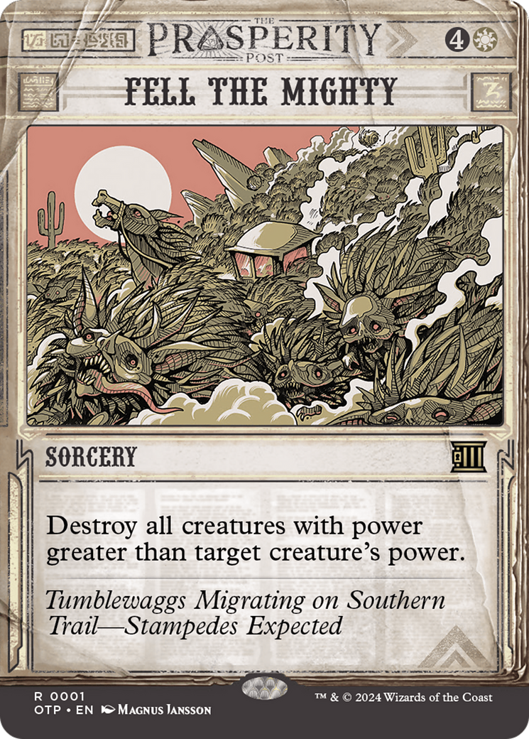Fell the Mighty (Showcase) (001) Foil - Breaking News