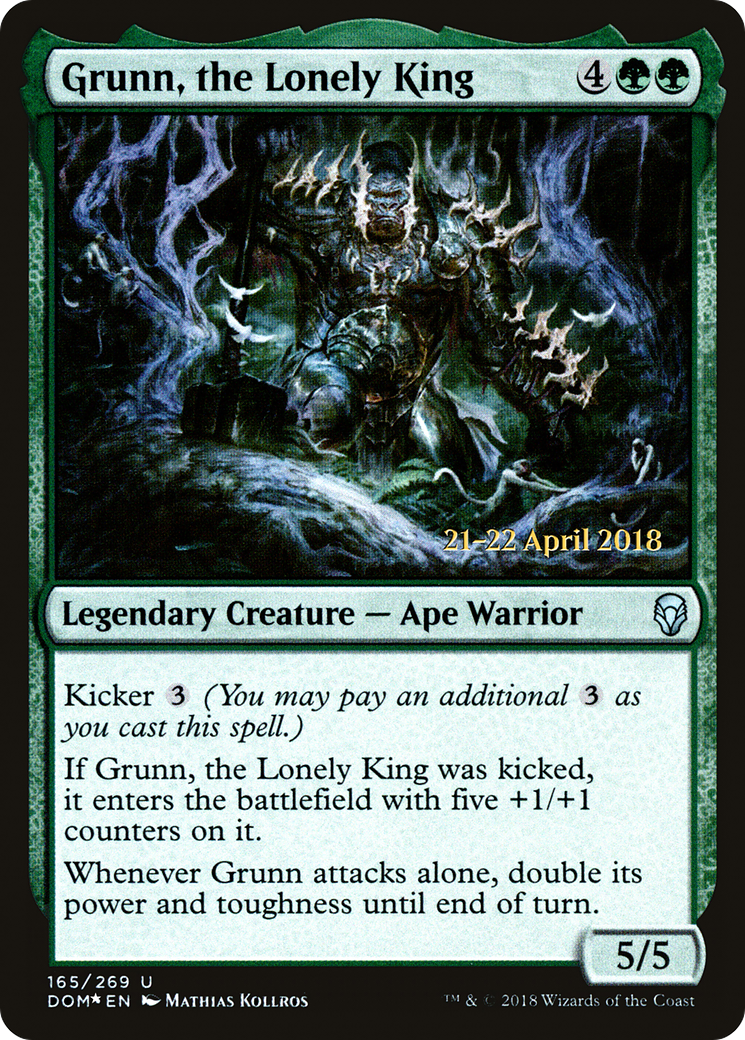Grunn, the Lonely King (165s) Foil - Dominaria Promos