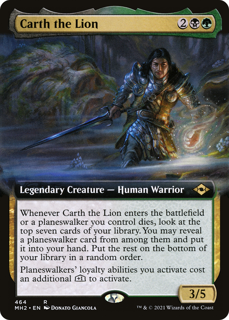 Carth the Lion (Extended Art) (464) Foil - Modern Horizons 2