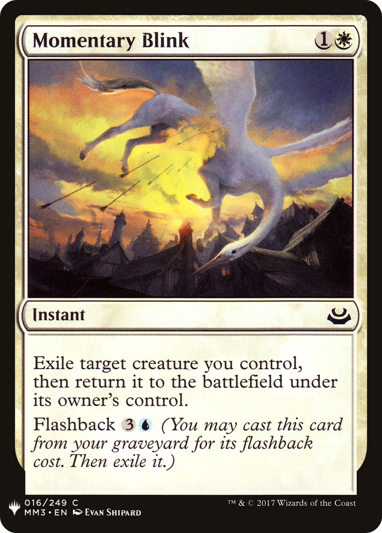 Momentary Blink (MM3-16) - The List