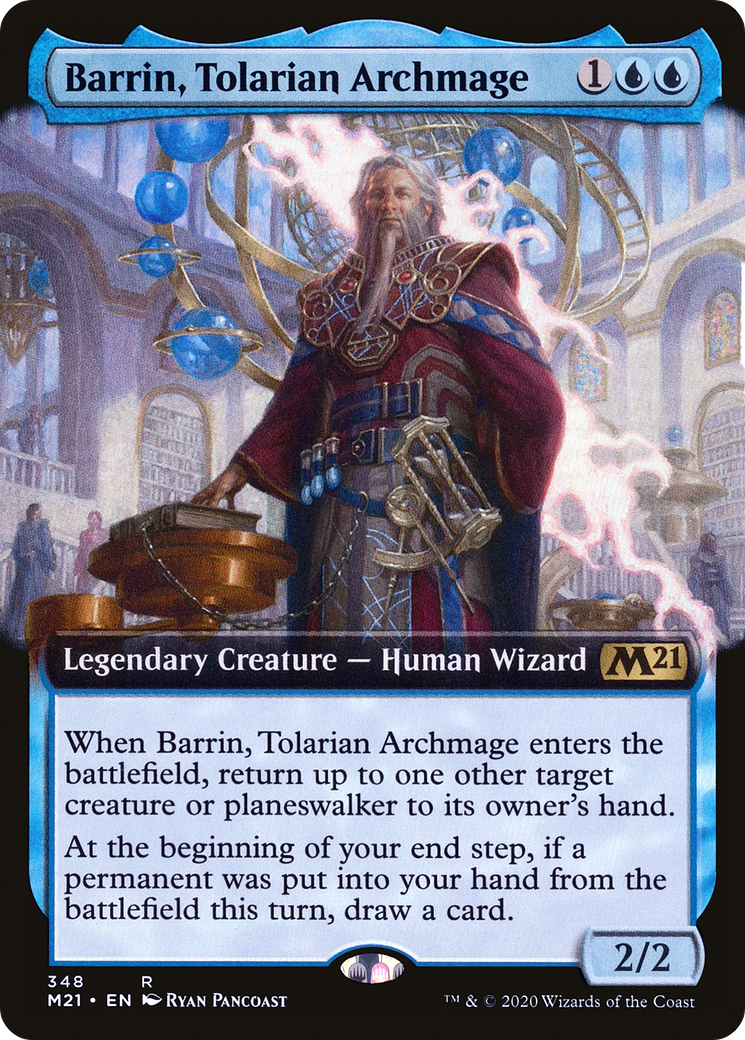 Barrin, Tolarian Archmage (Extended Art) (348) Foil - Core Set 2021