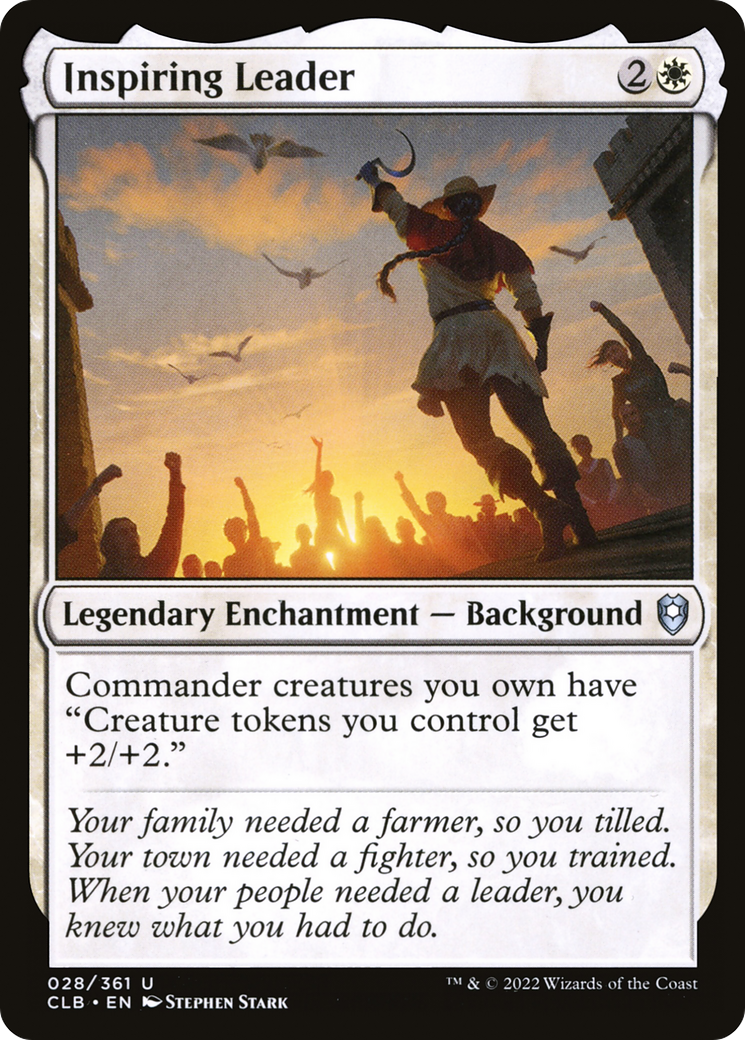 Inspiring Leader (028) Foil - Commander Legends: Battle for Baldur's Gate