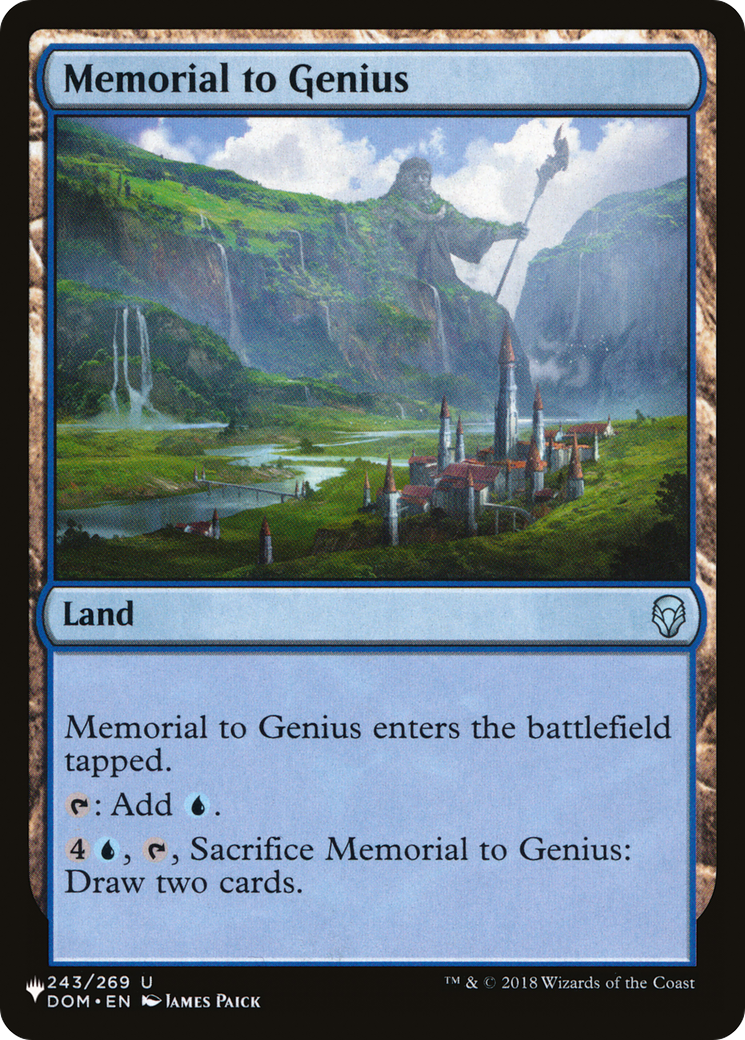 Memorial to Genius (DOM-243) - The List