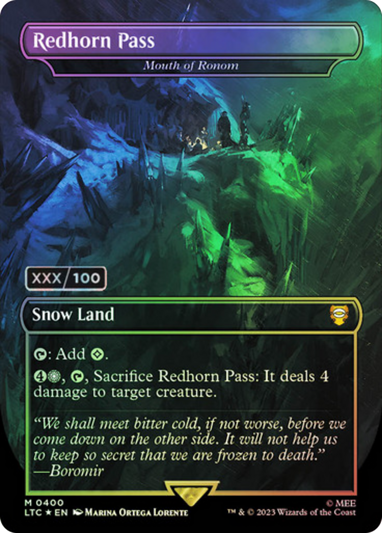 Redhorn Pass – Mouth of Ronom (Serial Numbered) (400) Foil - Tales of Middle-earth Commander