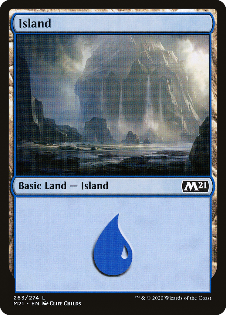 Island (263) Foil - Core Set 2021