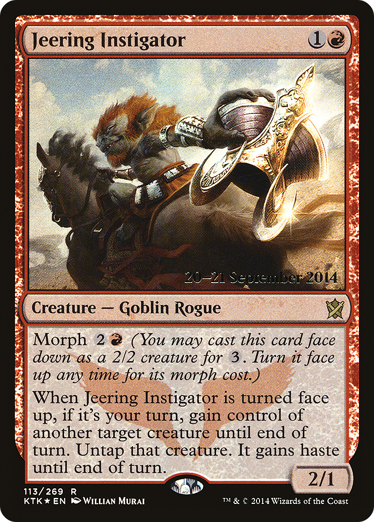 Jeering Instigator (113) Foil - Khans of Tarkir Promos