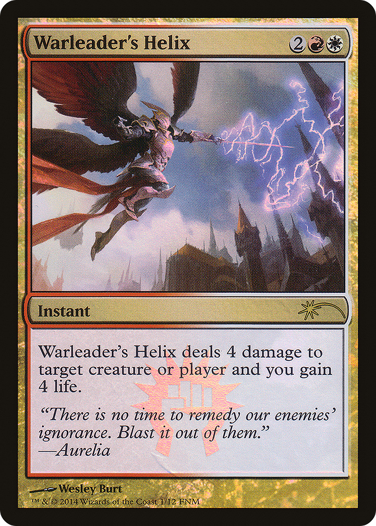 Warleader's Helix (001) Foil - Friday Night Magic 2014