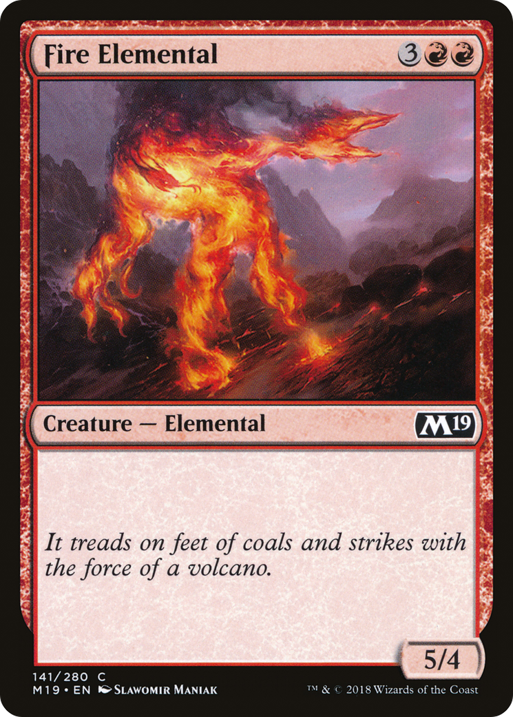Fire Elemental (141) - Core Set 2019