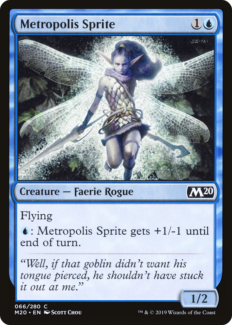 Metropolis Sprite (066) Foil - Core Set 2020