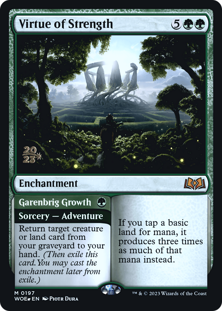Virtue of Strength (197) Foil - Wilds of Eldraine Promos