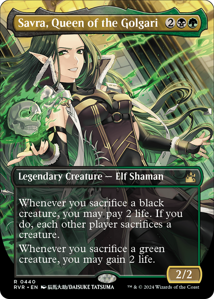Savra, Queen of the Golgari (Anime Borderless) (440) - Ravnica Remastered