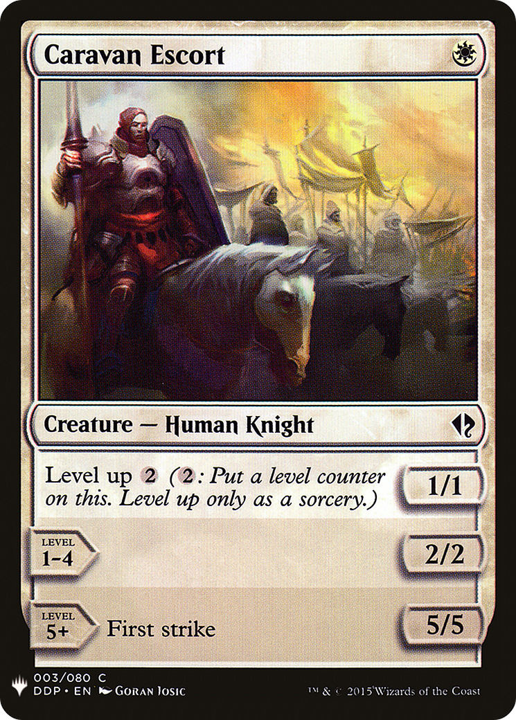 Caravan Escort (DDP-3) - The List