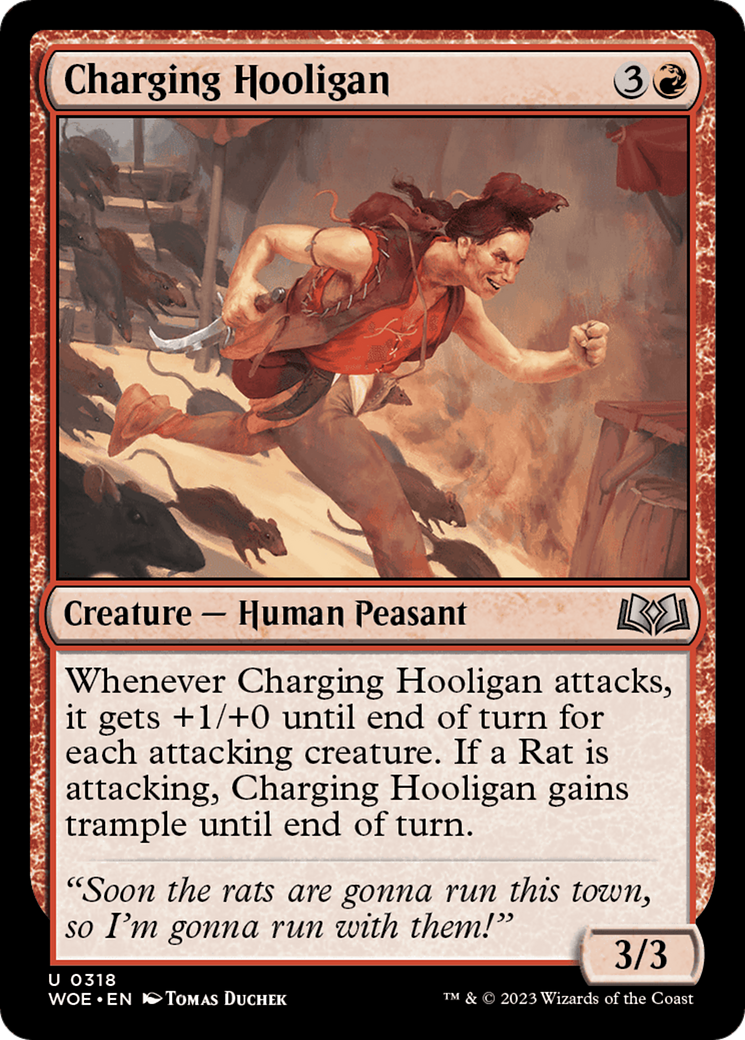 Charging Hooligan (318) Foil - Wilds of Eldraine