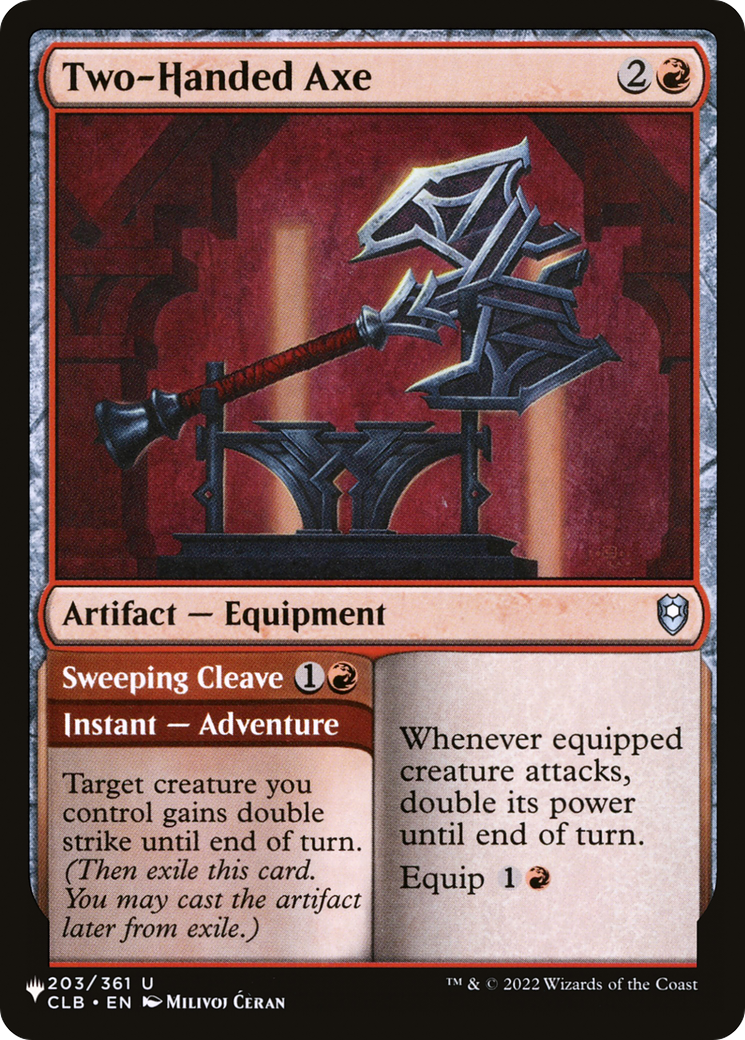 Two-Handed Axe // Sweeping Cleave (CLB-203) - The List