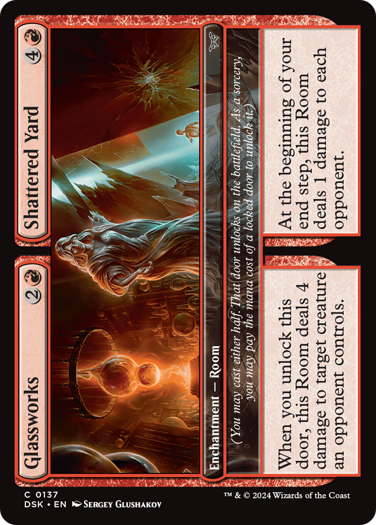Glassworks // Shattered Yard (137) - Duskmourn: House of Horror