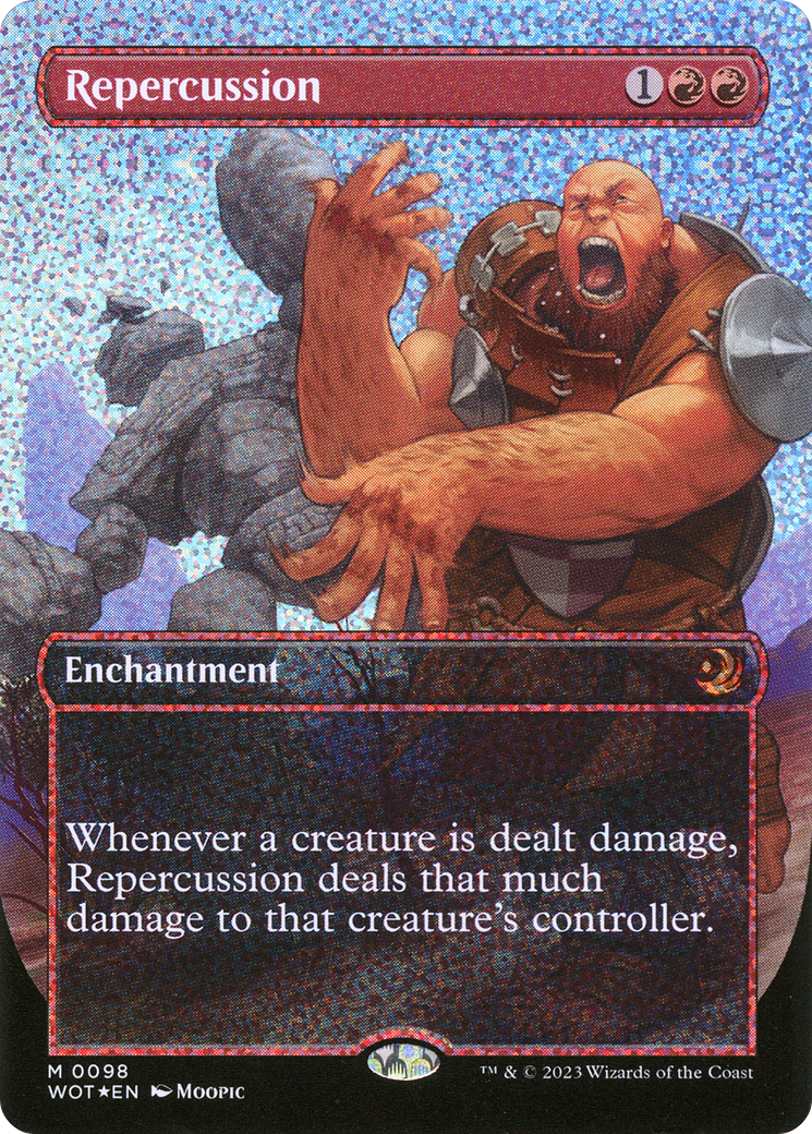 Repercussion (Anime Borderless) (Confetti Foil) (098) Foil - Wilds of Eldraine: Enchanting Tales
