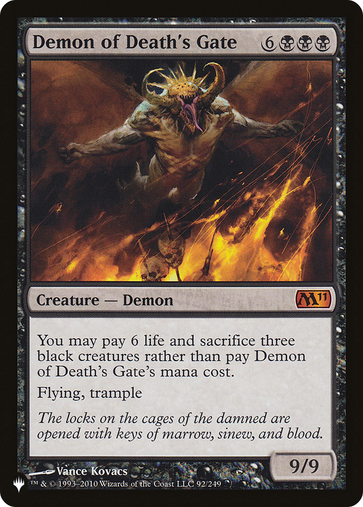 Demon of Death's Gate (M11-92) - The List