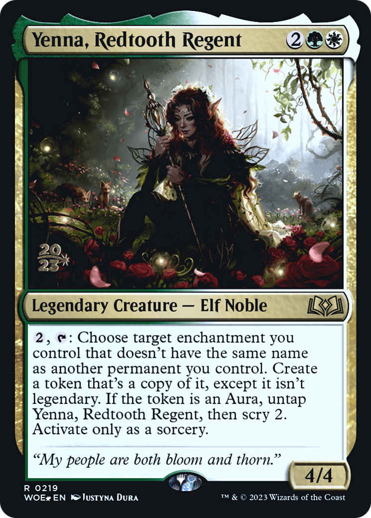 Yenna, Redtooth Regent (219) Foil - Wilds of Eldraine Promos