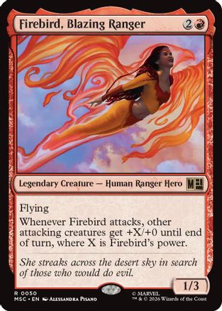 Firebird, Blazing Ranger (050) Foil - Commander: Marvel Super Heroes
