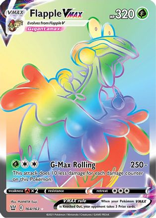 Flapple VMAX (164) Holofoil - Battle Styles