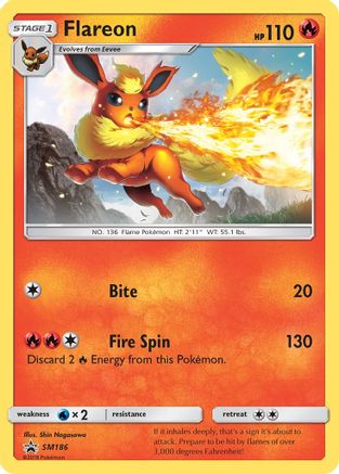 Flareon (Let's Play, Eevee!) (SM186) - Black Star Promos