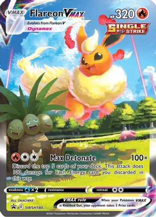 Flareon VMAX (Alternate Full Art) (SWSH180) Holofoil - Black Star Promos