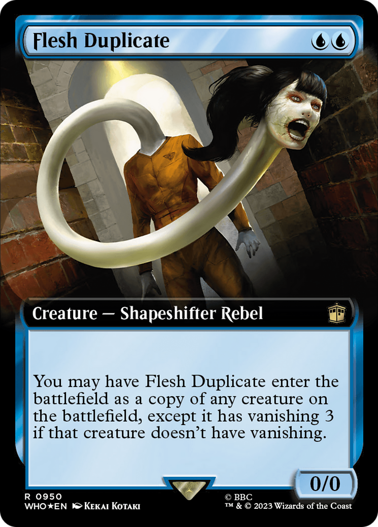Flesh Duplicate (Extended Art) (950) Surge Foil - Doctor Who