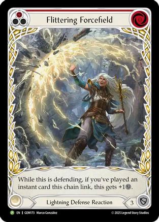 Flittering Forcefield (Red) (GEM173) Rainbow Foil - GEM Pack