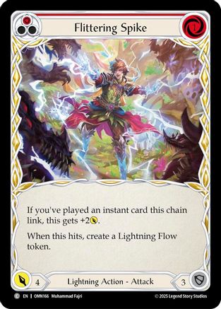 Flittering Spike (Red) (OMN166) Rainbow Foil - Omens of the Third Age