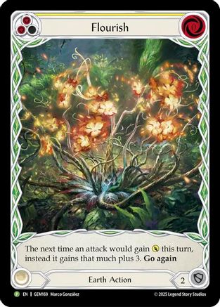 Flourish (Yellow) (GEM169) Rainbow Foil - Gem Pack 5