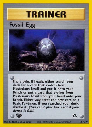 Fossil Egg (72) (1st Edition) - Neo Discovery