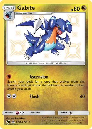 Gabite (SV39) (Shiny Vault) Holofoil - Hidden Fates