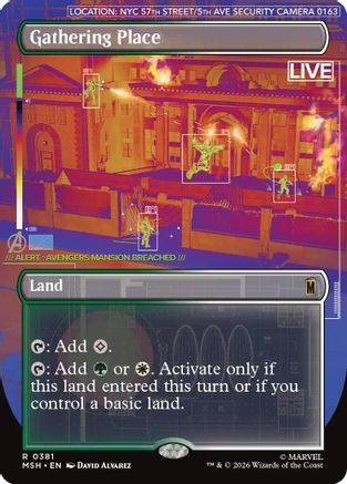 Gathering Place (Borderless) (381) Foil - Marvel Super Heroes
