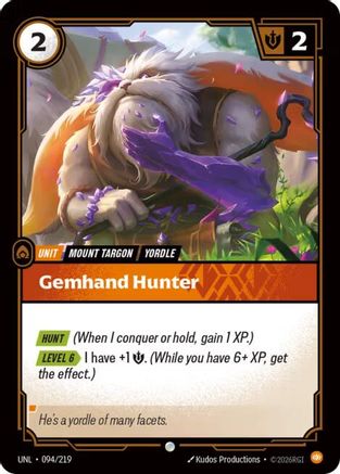 Gemhand Hunter (094) Foil - Unleashed
