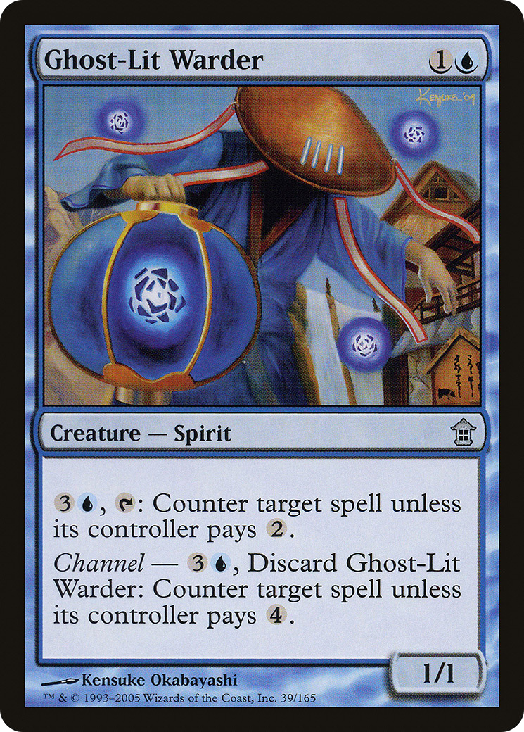 Ghost-Lit Warder (039) Foil - Saviors of Kamigawa