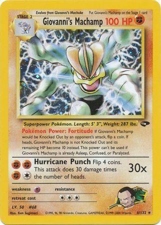Giovanni's Machamp (6) (Unlimited) Holofoil - Gym Challenge