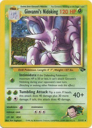 Giovanni's Nidoking (7) (Unlimited) Holofoil - Gym Challenge